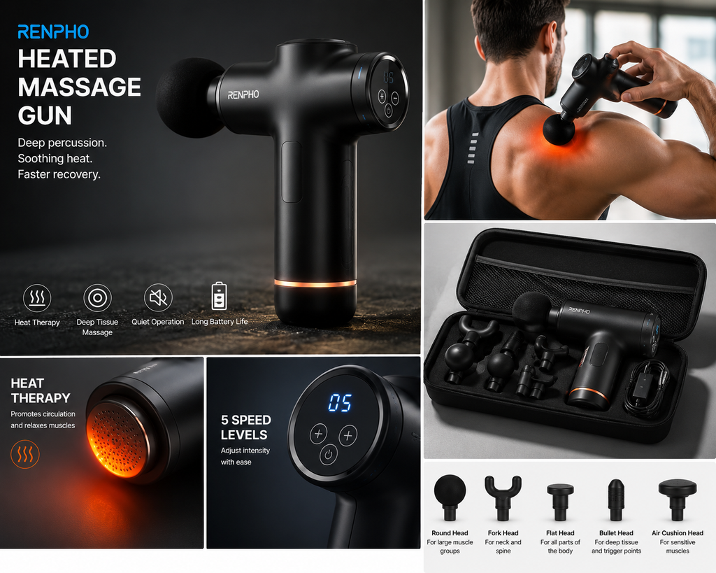 LimitlessDrive Heated Mini Massage Gun